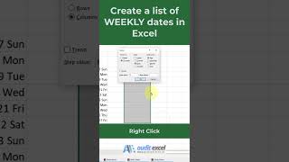 Autofill weekly dates in Excel biweekly or any date series msexcel excel dataanalysis [upl. by Kilian]