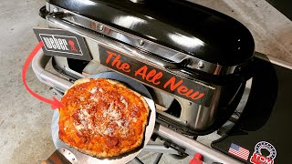 Weber Traveler Portable Gas Powered Grill  Homemade Pizza on The OnlyFire Rotisserie  Pizza Oven [upl. by Alleoj981]