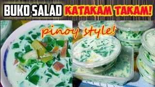 Buko Salad  How to make bukofruit salad with gulaman  delicious desserts  mommy lyn vlog [upl. by Enelaj667]