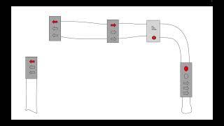 Pleasanton CA 5Section Dual Green Arrow Right Turn Signal Animation [upl. by Enairda]