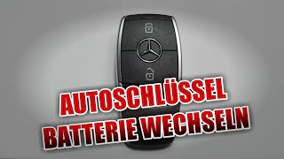 Mercedes Benz Schlüssel Batterie wechseln  Keyless Go Schlüssel  einfach amp schnell  Anleitung 🔋✅ [upl. by Neelya]