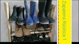 😎😎¡¡como hacer una ZAPATERA RUSTICA Parte 1 utilizando palos de escobastrapeadores y costaneros😂 [upl. by Bostow467]