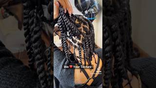 Two strand twist blow dried natural hair before after [upl. by Anirhtak]