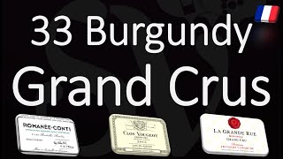 The 33 Grand Cru Wines from Burgundy  Complete List  French Pronunciation [upl. by Greggs]