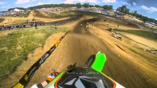 GoPro HD Ryan Villopoto Full Moto 2  Muddy Creek Lucas Oil Pro Motocross Championship 2013 [upl. by Anaiuq210]