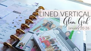 Lined Vertical  Plan with Me  Glam Girl [upl. by Cheung]