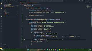 Java Hospital Management System  03 Handle User Input [upl. by Tnilc]