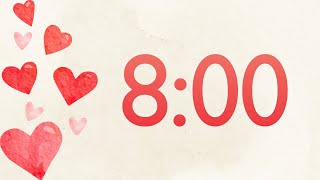 8 Minute Fun Valentines Heart Timer Harp Tones at End [upl. by Erb619]