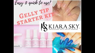 Kiara Sky Gelly Tips Starter Kit review Is it easy amp quick to use 全新延甲系統！ 超簡單快速好上手 cc中文字幕 [upl. by Toffic]