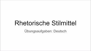 Übungen Rhetorische Stilmittel  Übungsaufgaben für die Schule Deutsch [upl. by Servais]