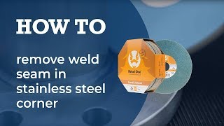 Removal of weld seam in stainless steel corner [upl. by Daveta]