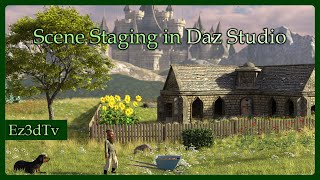 Scene Staging in Daz Studio  Ez3DTv [upl. by Ahsehat110]