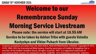 Morning Service Rememberance Sunday 10th November 2024 [upl. by Aicsila586]