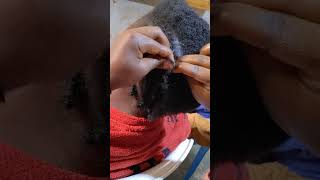 student practicing how to plait natural hair lines [upl. by Motch]