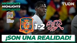 Highlights  España 12 Suiza  UEFA Nations League 2022  TUDN [upl. by Jolda]