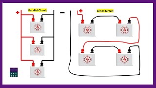 How To Wire Batteries In Series And Parallel Animation Connection Diagram Circuit [upl. by Roseann]