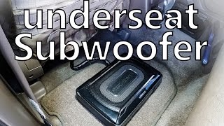 underseat subwoofer Kenwood KSCSW11 review and sound test [upl. by Lavine]