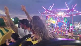 Me on the orient express dragon roller coaster at Laporte Indiana county fair pt 1 [upl. by Dilly]