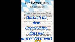 Die Bayern Hymne  The Bavarian national Anthem  Germany 1835 with lyricsText BEST VERSION [upl. by Ahsircal]