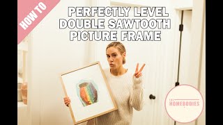 HOW TO  Hang Double Sawtooth Picture Frame [upl. by Manville]