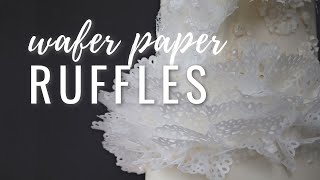 How to make wafer paper ruffles  MODERN CAKE DESIGN TUTORIAL [upl. by Sherburne557]