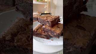 How to make FUDGY CHOCOLATE BROWNIES with a SHINY CRINKLE TOP [upl. by Akinwahs250]