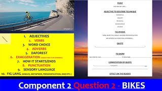 EDUQAS GCSE English Language Paper 2 Question 2  LANGUAGE question Cycling [upl. by Birmingham87]