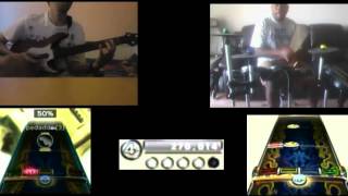 RB3  Suffragette City  David Bowie  Expert GuitarPro Drums  CoOp SplitScreen [upl. by Phyllida]