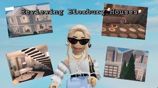 Rating Houses in Bloxburg  Roblox [upl. by Swetiana]