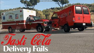 Tasti Cola Delivery Fails  BeamNGdrive [upl. by Atsillak]