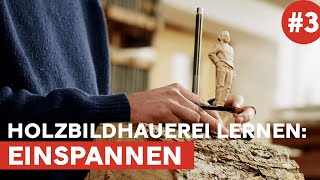 Einspannen der Skulptur Welche Werkbank Figurenschraube amp Bildhauergalgen  Holzbildhauerei lernen [upl. by Maible]