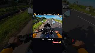 BAJAJ PULSAR RS200 BS6⚡TOP SPEED 147💥 youtubeshorts trending rs200 viralvideo bikerider 1k [upl. by Retseh]