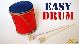 How to make a Drum  Easy Crafts DIY [upl. by Ahsiekat723]