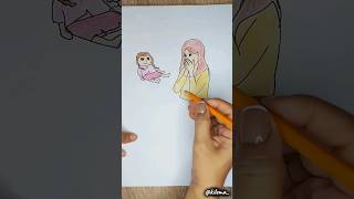 BONEKA HANTU shorts shortsfeed menggambar viral art [upl. by Hajar]