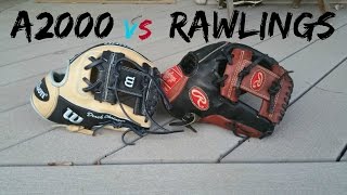 Head to Head Wilson a2000 vs Rawlings Heart of the Hide [upl. by Rentsch707]