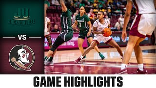 Jacksonville vs Florida State Game Highlights  202324 ACC Womens Basketball [upl. by Bakki148]