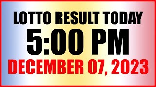 Lotto Result Today 5pm December 7 2023 Swertres Ez2 Pcso [upl. by Lallage]