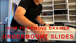 How to Remove a Drawer with Bottom Slides Undermount Drawer Guides or Hidden Drawer guides [upl. by Casi814]