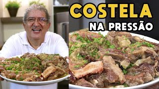 Como Fazer Costela na Pressão  Tv Churrasco [upl. by Ahsinra790]