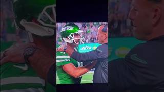 Aaron Rodgers refuses to hug Robert Saleh nfl [upl. by Nalim]