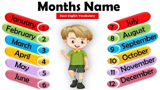 Name of Months With spelling  Month names in English  ModernLearningLabmonths monthname [upl. by Gabriella]