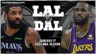 Los Angeles Lakers vs Dallas Mavericks Full Game Highlights  Jan 17  2024 NBA Season [upl. by Samoht616]