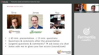 Production Quality and Shelf life of Active Dry Yeast x Humlegarden Fermentis webinar [upl. by Orlantha]