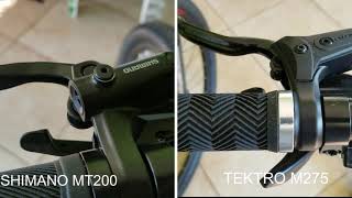 Frenos TEKTRO M275 VS SHIMANO MT200 [upl. by Lightman]