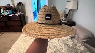 Quiksilver Mens Pierside Lifeguard Beach Sun Straw Hat Review [upl. by Aluap]