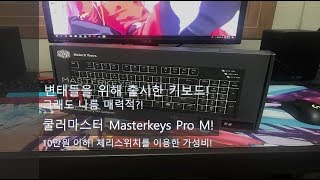 10만원 이하 체리식 기계식키보드 쿨러마스터 Mastekeys Pro M 리뷰 갈축 [upl. by Sidalg661]