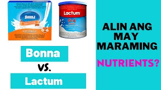 Bonna vs Lactum Formula Milk for 0 6 Months Old Baby  Alin ang may maraming nutrients [upl. by Lokin747]