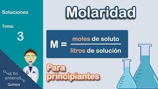 ¿Qué es la MOLARIDAD M y cómo se calcula [upl. by Anaujik]