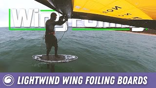 Wing Foil in the Lightest Winds Possible With a Downwind Board [upl. by Merari]