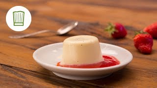 Panna Cotta mit ErdbeerSauce  Chefkochde [upl. by Hughmanick]